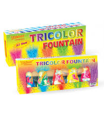 Tri colour Fountain (multi colour with crackling )